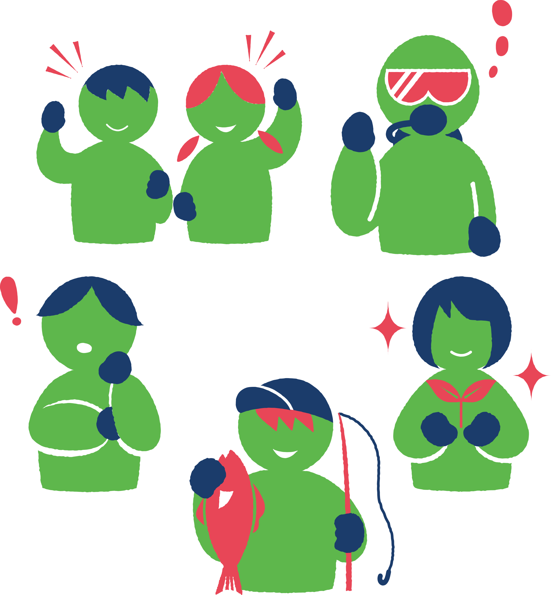 メンバー達のイラスト